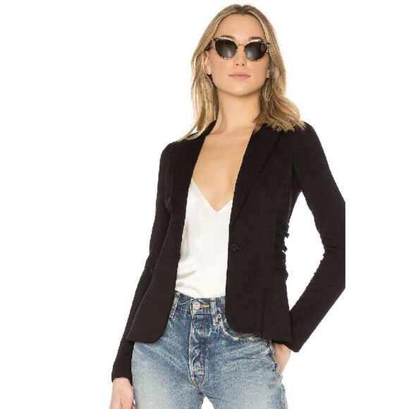 Women's Bailey 44 Just Hang Jacket Black Lace Up Detail Button Size Medium - Picture 1 of 4